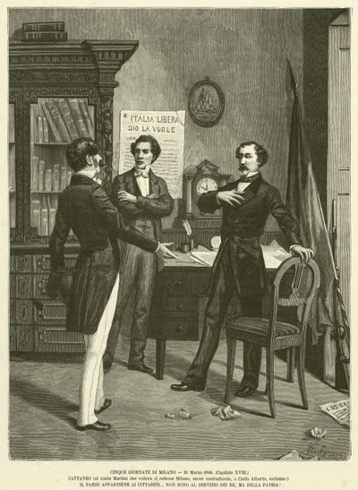 Cinque Giornate di Milano, 21 maart 1848 door Italian School