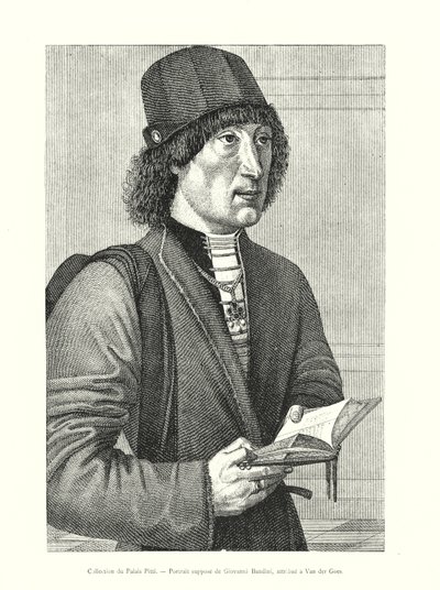 Collectie van het Pitti-paleis, vermoedelijk portret van Giovanni Bandini, toegeschreven aan Van der Goes door Italian School