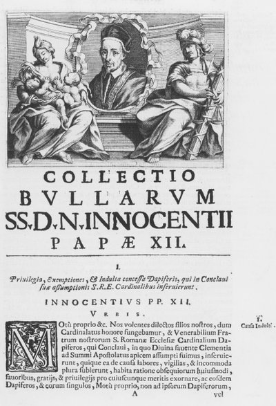 Verzameling van de Pauselijke Bullen van Paus Innocentius XII door Italian School