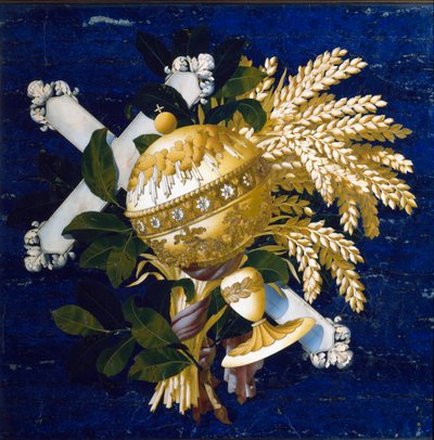 Compositie (marqueterie van ingelegd marmer) door Italian School