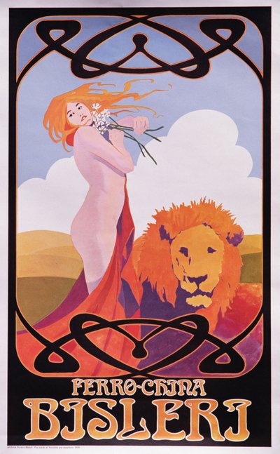 Kopie van een poster uit 1909 voor Bisleri door Italian School