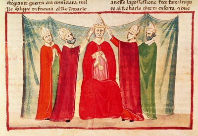 Kroning van paus Bonifatius VIII door Italian School