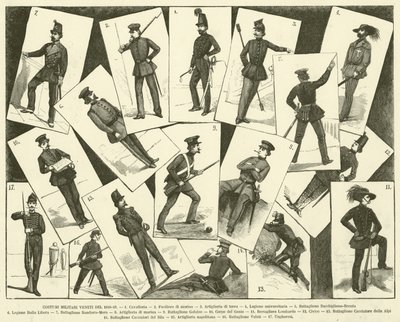 Costumi Militari Veneti Del 1848-49 door Italian School