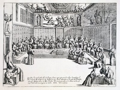 Raadzaal van de Doge van Venetië, 1876 door Italian School