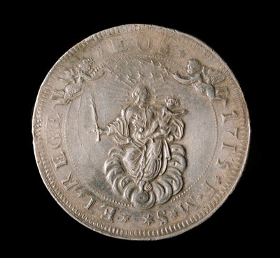 Munt van de Republiek Genua: zes ecu zilveren munt. Diam. 61,5 mm. 1715. Voorkant. Genua Musei di Strada Nuova (inv, M7156) door Italian School