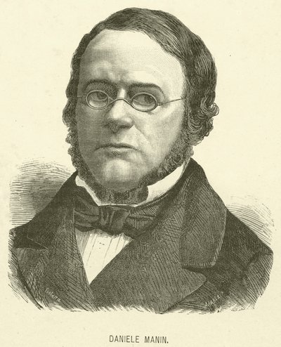 Daniele Manin (gravure) door Italian School