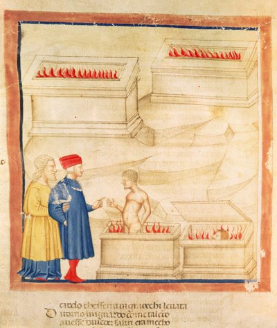 Dante en Vergilius (70-19 v.Chr.) ontdekken graaf Ugolino, uit 