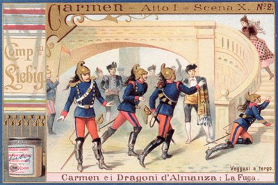 Decoratie voor Act I, Scene i van Carmen door Georges Bizet (1840-1875) door Italian School