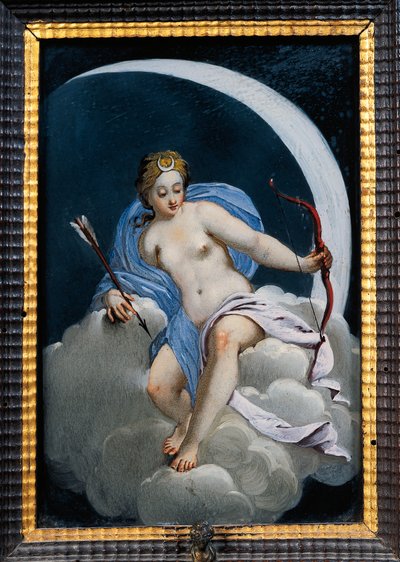 Afbeelding van de maan, Detail door Italian School