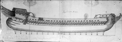 Ontwerp voor een Venetiaanse Galei, 17e eeuw door Italian School
