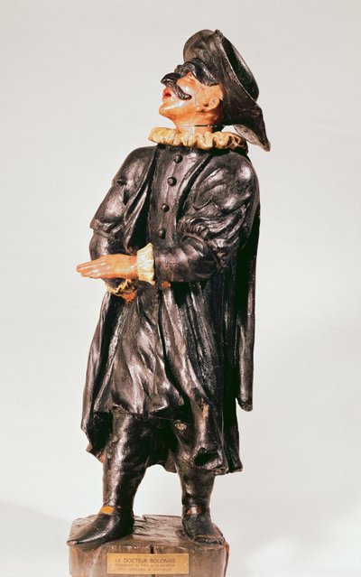 Doctor Balanzone, uit het Seraphin Theater door Italian School