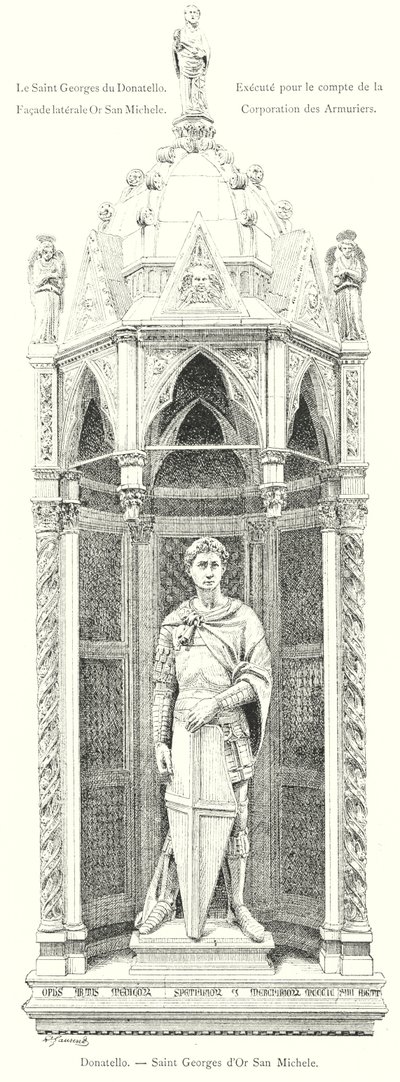 Donatello, Sint Joris van Orsanmichele (gravure) door Italian School