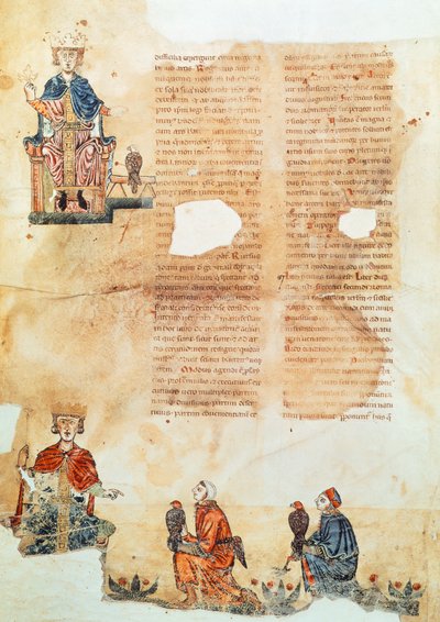 Keizer Frederik II van Hohenstaufen, illustratie uit 