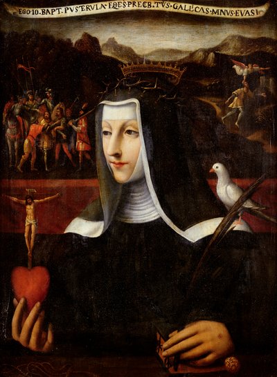 Ex Voto gewijd aan St. Catharina van Siena (1347-80) door Italian School