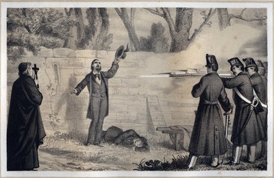 Executie van de Bandiera-broers (Italiaanse patriotten, Attilio en Emilio Bandiera) door Italian School