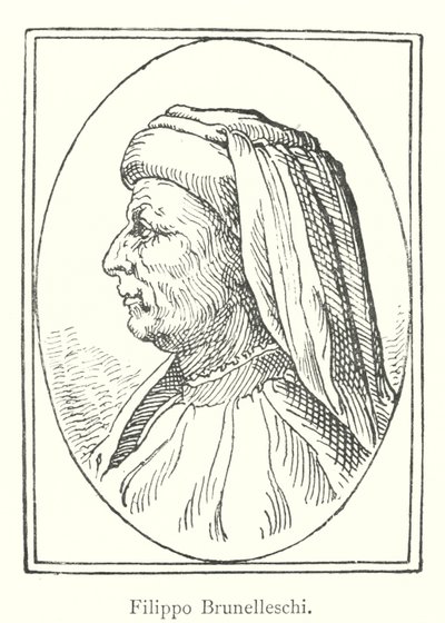 Filippo Brunelleschi (gravure) door Italian School
