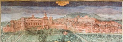 Fiorano modenese, Spezzano Kasteel, Zaal van de Uitzichten: Uitzicht op Sassuolo door Italian School