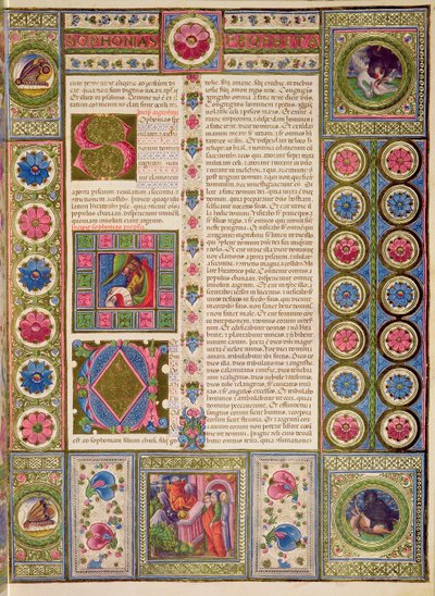 Fol.102r Opening van het Boek van de Profeet Zefanja, uit de Borso d