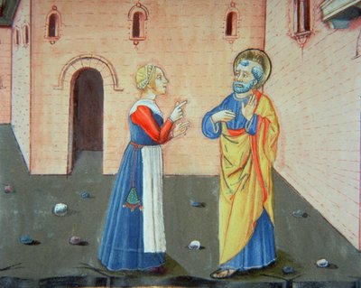 Petrus ontkent Christus voor de tweede keer door Italian School