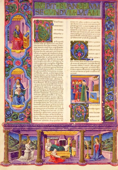 Fol.157v Tweede Evangelie van Lucas, uit de Borso d