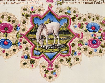 Fol.245V Een Eenhoorn, uit de Borso d