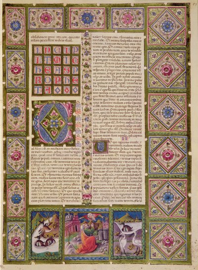 Fol.97r Opening van het Boek van de Profeet Micha, uit de Borso d