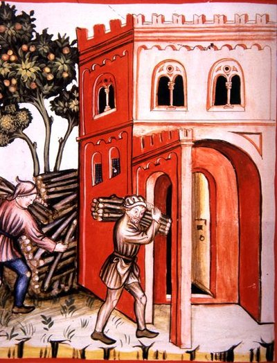 Fol.97v Wintervoorraad, illustratie uit 