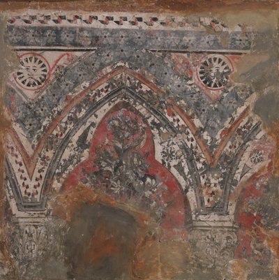 Fragment van een muurschildering door Italian School
