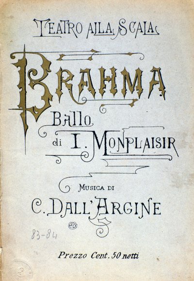 Frontispice van Brahma ballet door Monplaisir en dell