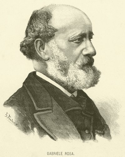 Gabriele Rosa (gravure) door Italian School