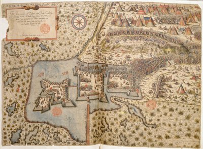 Algemeen overzicht van de Slag bij Szigetvar, 1566 door Italian School
