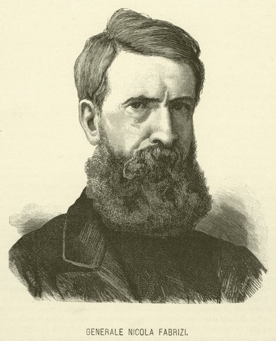Generaal Nicola Fabrizi (gravure) door Italian School