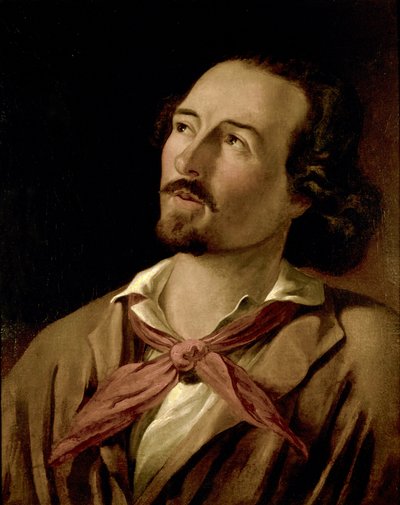 Goffredo Mameli (1827-1849) dichter en patriot van de Italiaanse Risorgimento. Anoniem schilderij uit de 19e eeuw. Museo del Risorgimento Milaan door Italian School