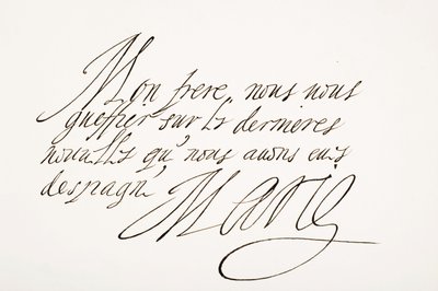 Handschrift en Handtekening van Marie de Medici door Italian School