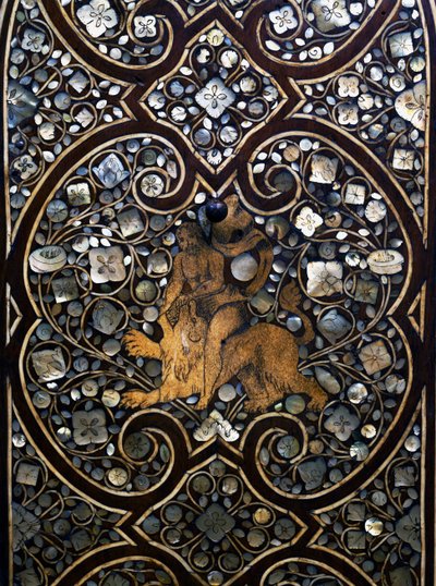 Hercules en leeuw (detail) door Italian School
