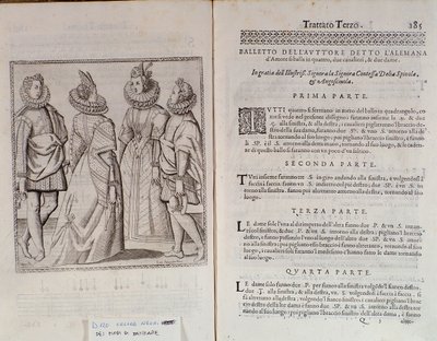 Hoe de Alemanna te dansen Dubbele pagina van Le Gratie d