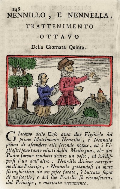 Illustratie van het verhaal door Giambattista Basile 