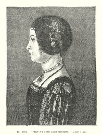 Onbekend, Toegeschreven aan Pierro Della Francesca, Galerie Pitti (gravure) door Italian School