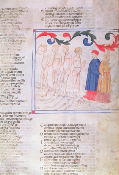 Geri del Bello in de Cirkel van de Vervalsers, uit De Goddelijke Komedie van Dante Alighieri door Italian School