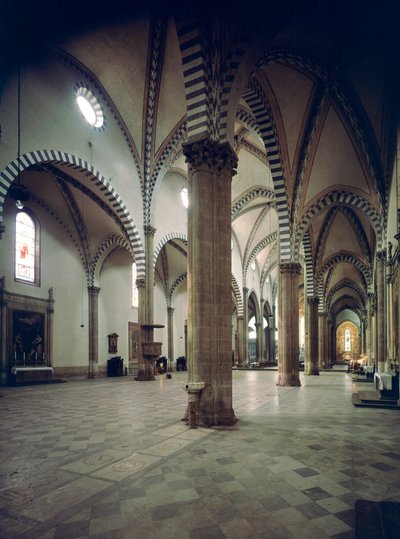 Interieur van de Basiliek van Santa Maria Novella door Italian School