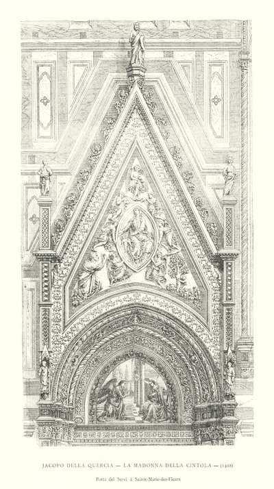 Jacopo della Quercia, De Madonna della Cintola door Italian School