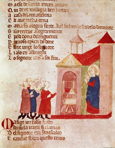 Jezus bij Maria Magdalena door Italian School