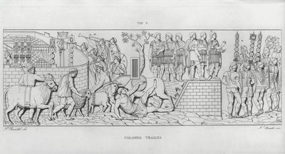 La Colonna Trajana, Zuil van Trajanus door Italian School