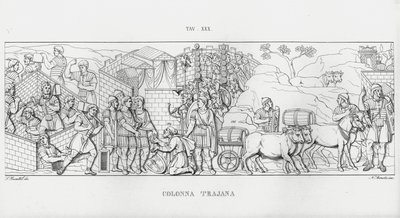 La Colonna Trajana, Zuil van Trajanus door Italian School