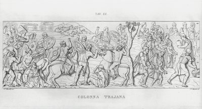 La Colonna Trajana door Italian School