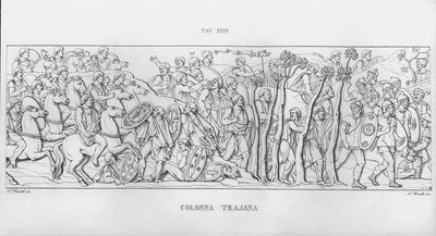 La Colonna Trajana door Italian School