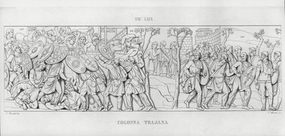 La Colonna Trajana door Italian School