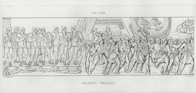 La Colonna Trajana door Italian School