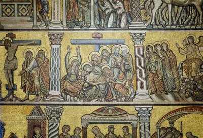 Rouw over de Dode Christus uit de vijfde zone van de koepel, Florentijnse of Venetiaanse School door Italian School