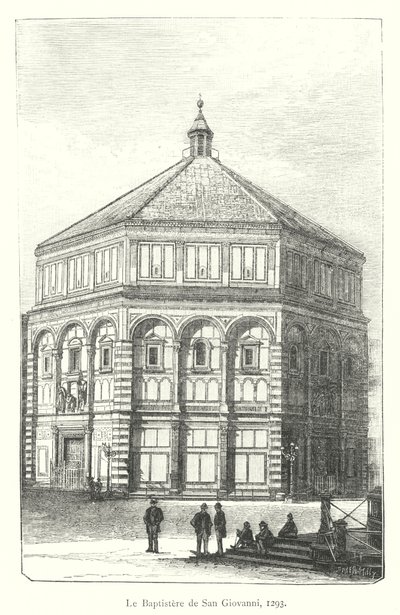 De Doopkapel van San Giovanni door Italian School